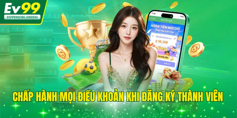 Chấp hành mọi điều khoản khi đăng ký thành viên